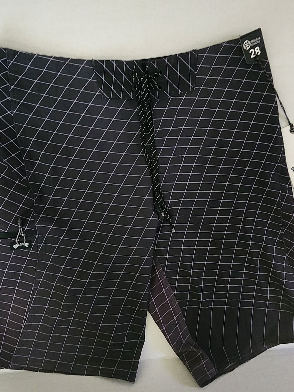 Billabong Black and Purple Grid Men's Fluid Pro Boardshorts 28 NWT - Picture 7 of 12